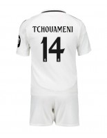 Real Madrid Aurelien Tchouameni #14 Kotipaita Lasten 2024-25 Lyhythihainen (+ shortsit)